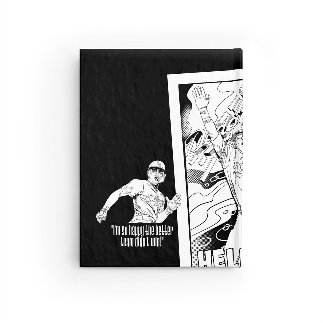 Kike Hernandez Illustrated Baseball Journal — Ruled Lined Notebook (October, LA Batter Design)