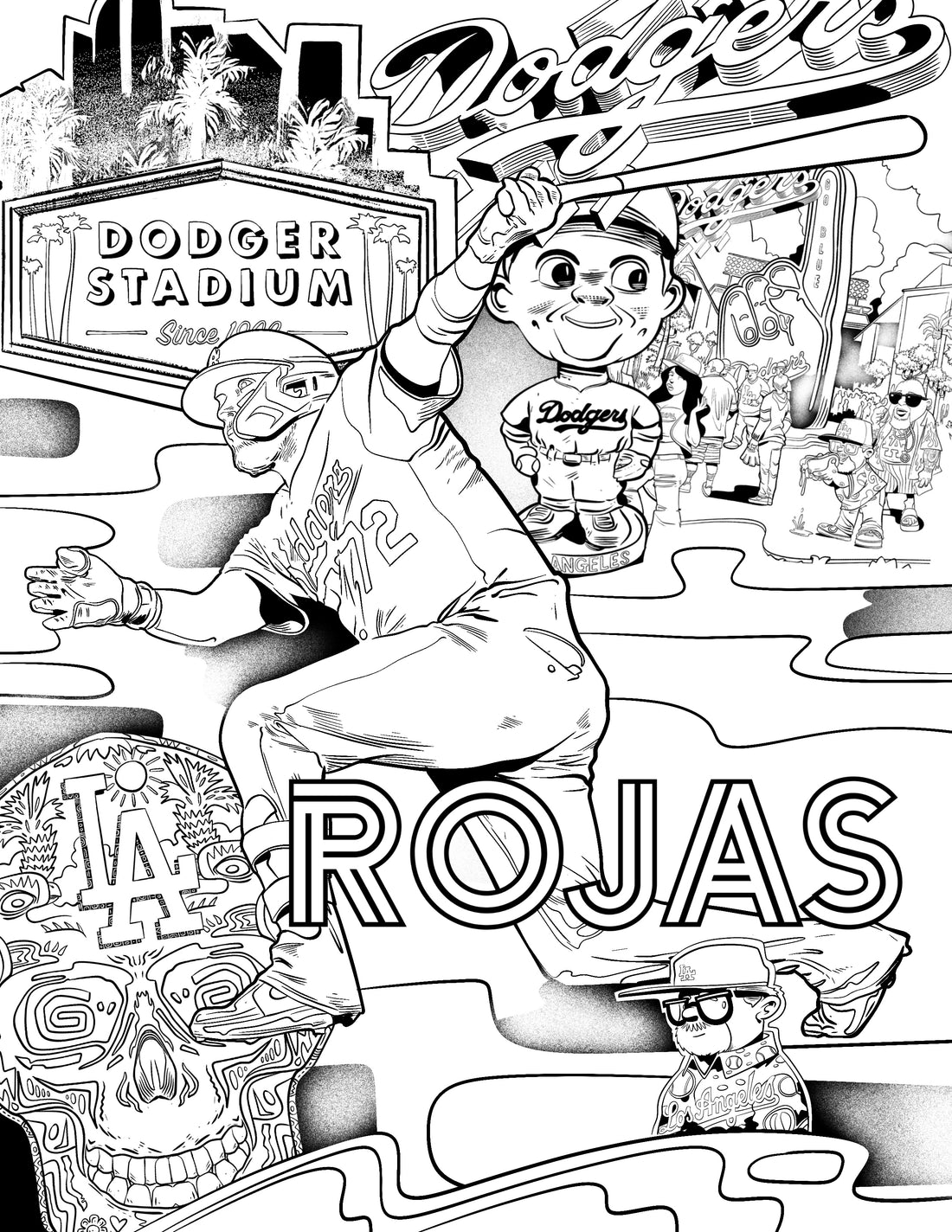 Baseball Players Coloring Book — Detailed Pro Baseball Line Drawings for Fans & Kids